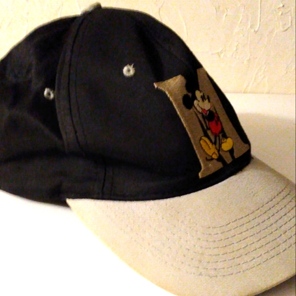 🐀Vintage MICKEY MOUSE Disney snapback cap. Black & Gray. - Picture 2 of 7